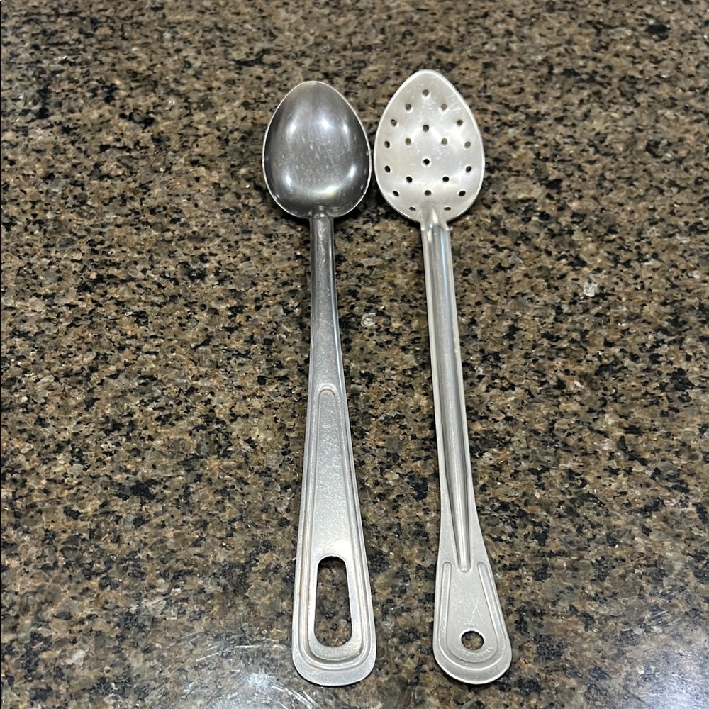 Vintage Stainless Steel Serving Spoon Set